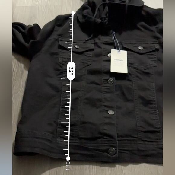 Wallflower‎ Women's The Dreamer 2 Fer Black Long Sleeve Denim Jacket Size 2X NEW - Picture 12 of 12